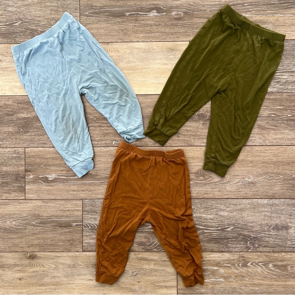 Kyte Baby Baby Pants 18-24M (set of THREE) - Nutmeg, Stream, and Green